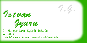 istvan gyuru business card