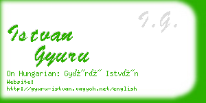 istvan gyuru business card